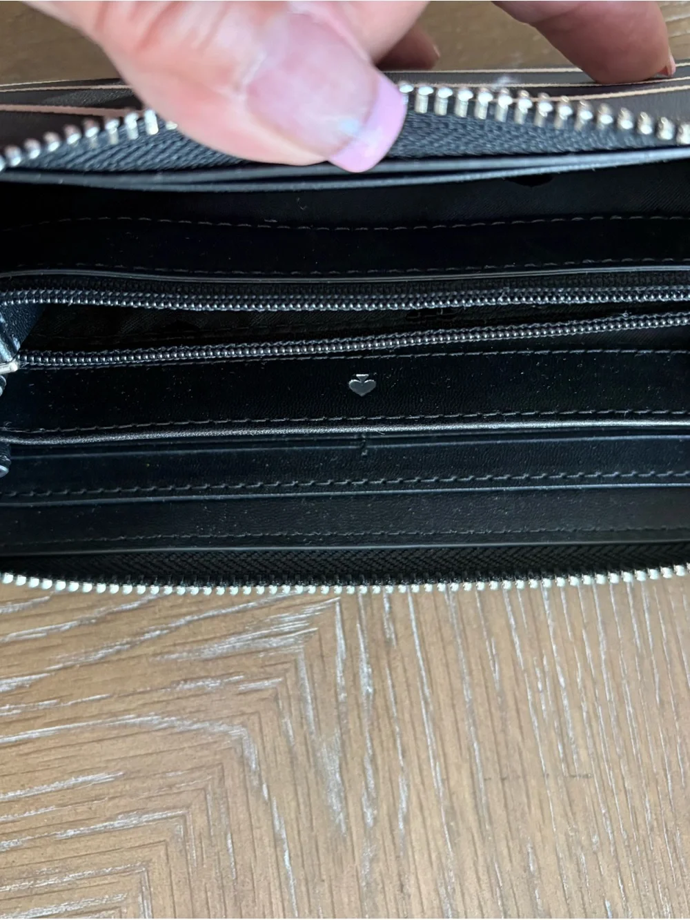 kate spade navy blue structured satchel with top handles